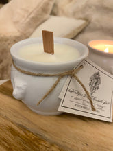 Load image into Gallery viewer, LUXURY FRANKINCENSE AND ANCIENT ROSE SOY CANDLE IN VINTAGE LIONHEAD POT 200grams