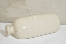 Charger l&#39;image dans la galerie, Antique French Natural Cream Earthenware Hot Water Bottle