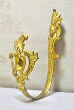 Load image into Gallery viewer, Antique French Art Nouveau Brass Curtain Hook/ Repurposed Clothes Hook