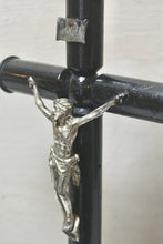 Load image into Gallery viewer, Napoleon III Antique French Ebony Wooden Catholic Standing Crucifix