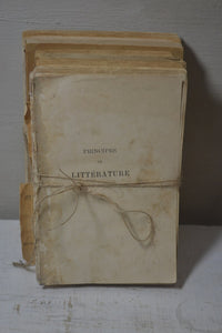 Antique French Tattered Old Book Bundle Paris Edition