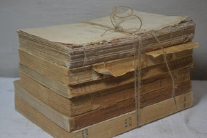 Antique French Tattered Old Book Bundle Paris Edition