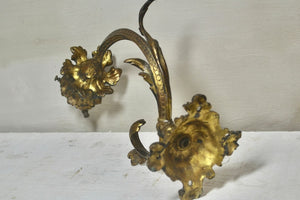 Stunning Antique French Art Nouveau Large Brass Single Light Sconce