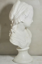 Charger l&#39;image dans la galerie, French Antique Large Heavy Young Girl Plaster Bust