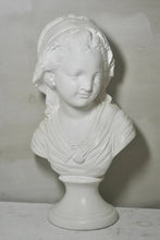 Charger l&#39;image dans la galerie, French Antique Large Heavy Young Girl Plaster Bust