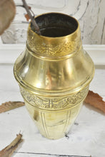 Charger l&#39;image dans la galerie, Antique French Handcrafted Beautiful Brass Butterfly Embossed Vase