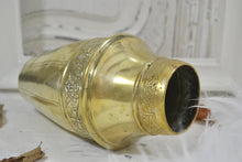 Charger l&#39;image dans la galerie, Antique French Handcrafted Beautiful Brass Butterfly Embossed Vase