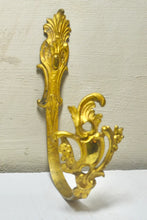 Load image into Gallery viewer, Antique French Art Nouveau Brass Curtain Hook/ Repurposed Clothes Hook