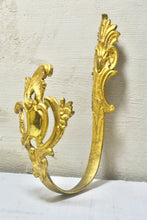 Load image into Gallery viewer, Antique French Art Nouveau Brass Curtain Hook/ Repurposed Clothes Hook