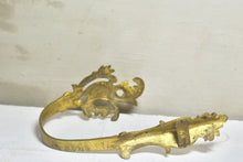 Load image into Gallery viewer, Antique French Art Nouveau Brass Curtain Hook/ Repurposed Clothes Hook