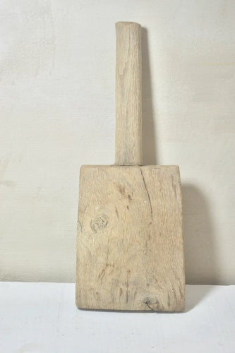 Primitive 19th Century Antique French Rustic Hand Carved Wooden Large Laundry Wash Paddle