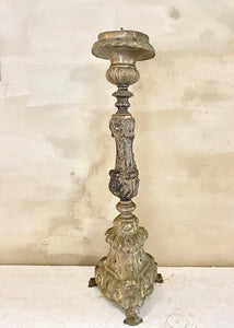 RARE 19th Century Tall Antique Spanish Catholic Church Spike Candlestick