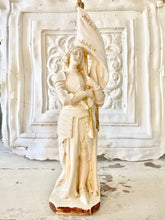 Load image into Gallery viewer, Gorgeous Rare Large 19th Century Antique French Joan of Arc Plaster Statue by Pieraccini Pelissier Chalkware 43cm