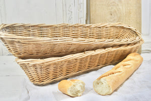 Vintage French Wicker Baguette Basket 65cm