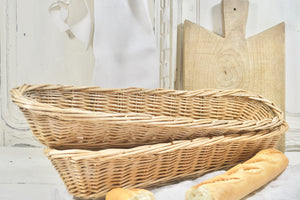 Vintage French Wicker Baguette Basket 65cm