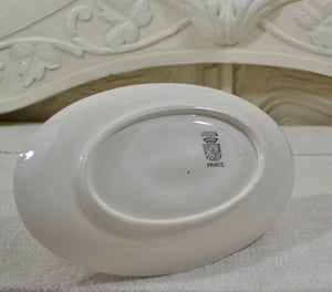 Antique French White Ironstone Sauce Server