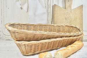 Vintage French Wicker Baguette Basket 65cm