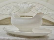 Load image into Gallery viewer, Antique French White Ironstone Sauce Server